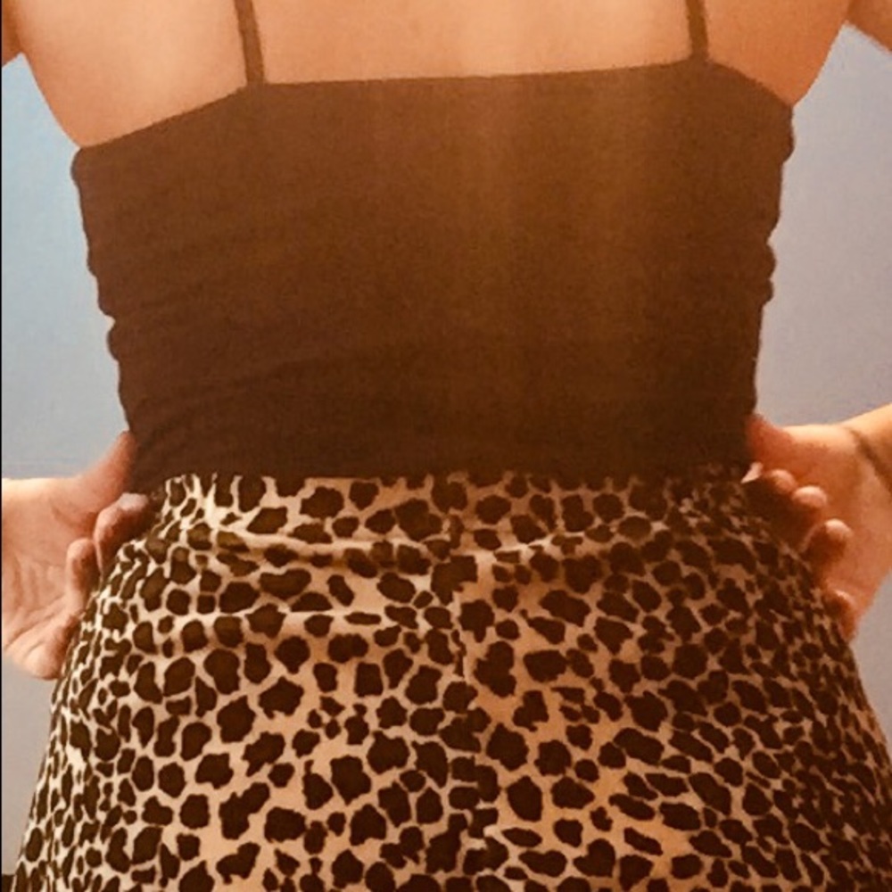 Cheetah print skirt